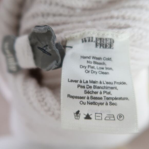 Wilfred Free Aritzia tan cream ribbed knit wool pullover sweater XS - Picture 7 of 8